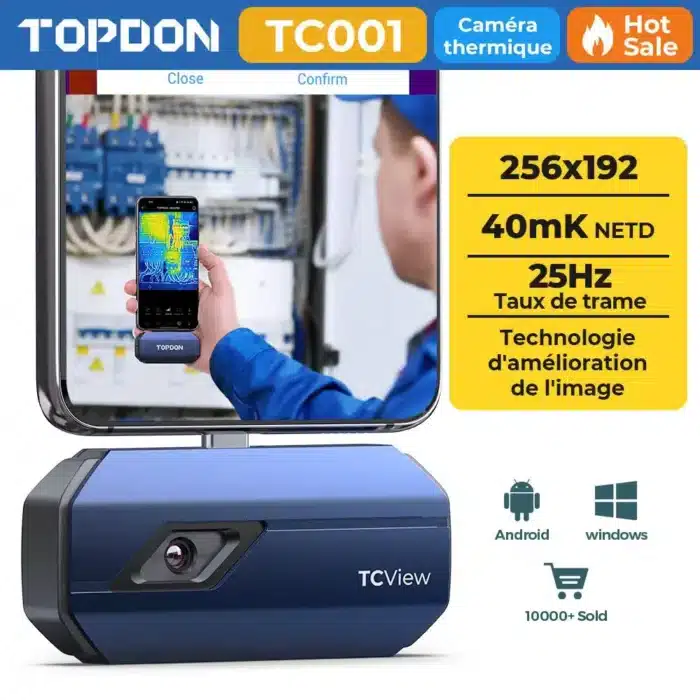 TC001 TOPDON Caméra thermique pour le batiment